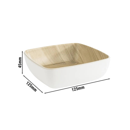 GGM Gastro (6 pcs) Bowl - FRIDA - Melamine - 0.37L - square - 125x125mm - Depth: 45mm - White