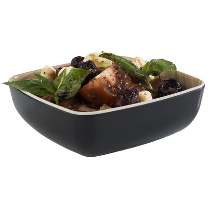 GGM Gastro (6 pcs) Bowl - FRIDA - Melamine - 0.37L - square - 125x125mm - Depth: 45mm - Black & Beige