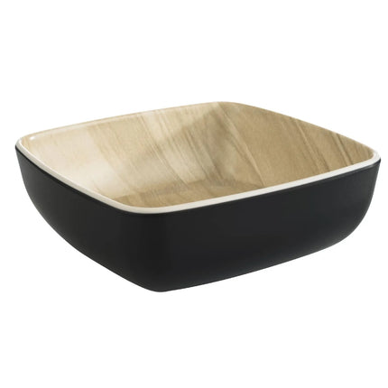 GGM Gastro (6 pcs) Bowl - FRIDA - Melamine - 0.37L - square - 125x125mm - Depth: 45mm - Black & Beige