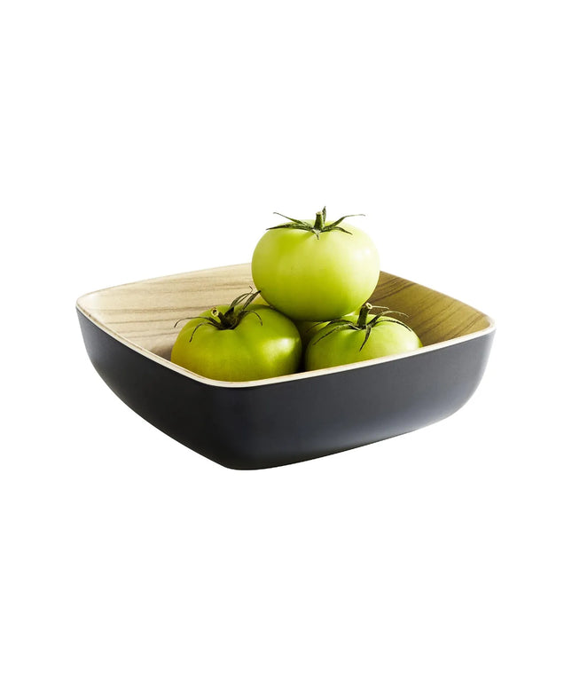 GGM Gastro (6 pcs) Bowl - FRIDA - Melamine - 0.85L - square - 165x165mm - Depth: 55mm - Black & Beige