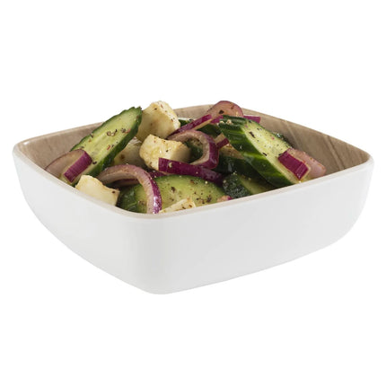 GGM Gastro (6 pcs) Bowl - FRIDA - Melamine - 0.85L - square - 165x165mm - Depth: 55mm - White & Beige
