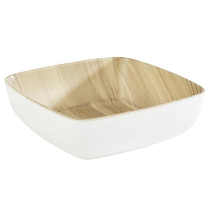 GGM Gastro (6 pcs) Bowl - FRIDA - Melamine - 0.85L - square - 165x165mm - Depth: 55mm - White & Beige