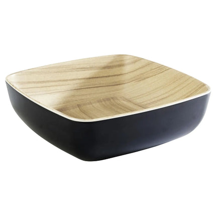 GGM Gastro (6 pcs) Bowl - FRIDA - Melamine - 0.85L - square - 165x165mm - Depth: 55mm - Black & Beige