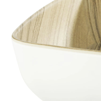 GGM Gastro (6 pcs) Bowl - FRIDA - Melamine - 0.85L - square - 165x165mm - Depth: 55mm - White & Beige