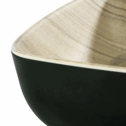 GGM Gastro (6 pcs) Bowl - FRIDA - Melamine - 0.85L - square - 165x165mm - Depth: 55mm - Black & Beige