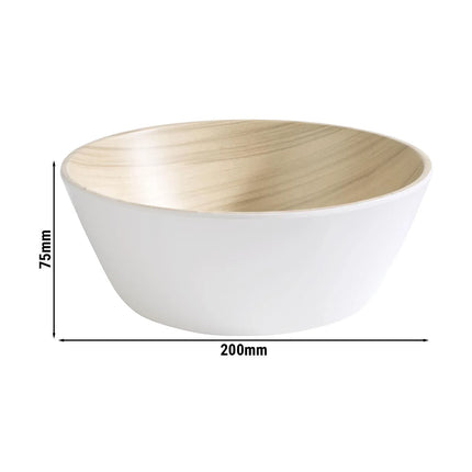 GGM Gastro (6 pcs) Bowl - FRIDA - Melamine - 1.2L - square - 200x200mm - Depth: 75mm - White