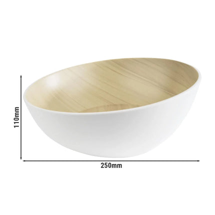 GGM Gastro (6 pcs) Bowl - FRIDA - Melamine - 1.6L - Ø 250mm - White