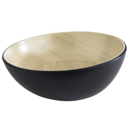 GGM Gastro (6 pcs) Bowl - FRIDA - Melamine - 1.6L - round - Ø 250mm - Black & Beige