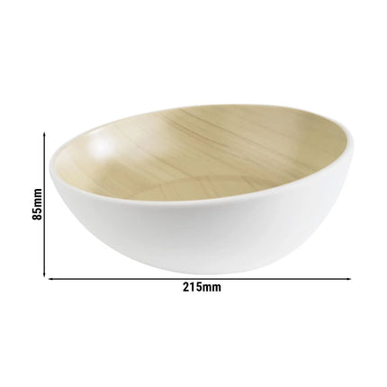 GGM Gastro (6 pcs) Bowl - FRIDA - Melamine - 1L - 215x215mm - Depth: 85mm - square - White