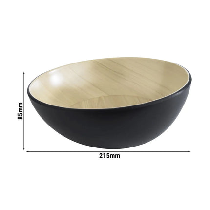 GGM Gastro (6 pcs) Bowl - FRIDA - Melamine - 1L - square - 215x215mm - Depth: 85mm - Black