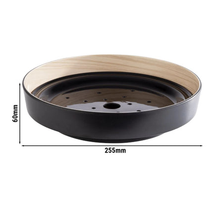 GGM Gastro (6 pcs) Bowl - FRIDA - Melamine - 2-piece set - round - Ø 255mm - Depth: 60mm - Black & Beige