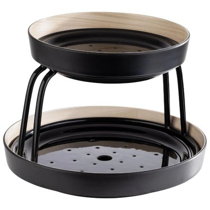 GGM Gastro (6 pcs) Bowl - FRIDA - Melamine - 2-piece set - round - Ø 255mm - Depth: 60mm - Black & Beige