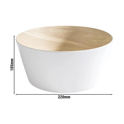 GGM Gastro (6 pcs) Bowl - FRIDA - Melamine - 2.2L - 220x220mm - Depth: 105mm - White