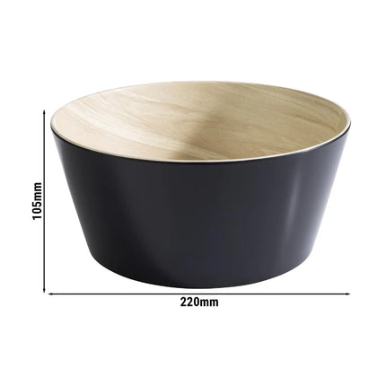 GGM Gastro (6 pcs) Bowl - FRIDA - Melamine - 2.2L - square - 220x220mm - Depth: 105mm - Black & Beige