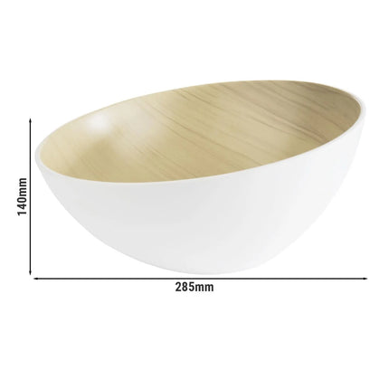 GGM Gastro (6 pcs) Bowl - FRIDA - Melamine - 2.6L - round - Ø 285mm - Depth: 140mm - White