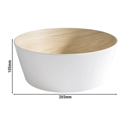 GGM Gastro (6 pcs) Bowl - FRIDA - Melamine - 3.4L - Ø 265mm - White/Beige