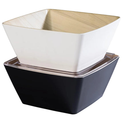 GGM Gastro (6 pcs) Bowl - FRIDA - Melamine - 3.5L - square - 250x250mm - Depth: 120mm - Black & Beige