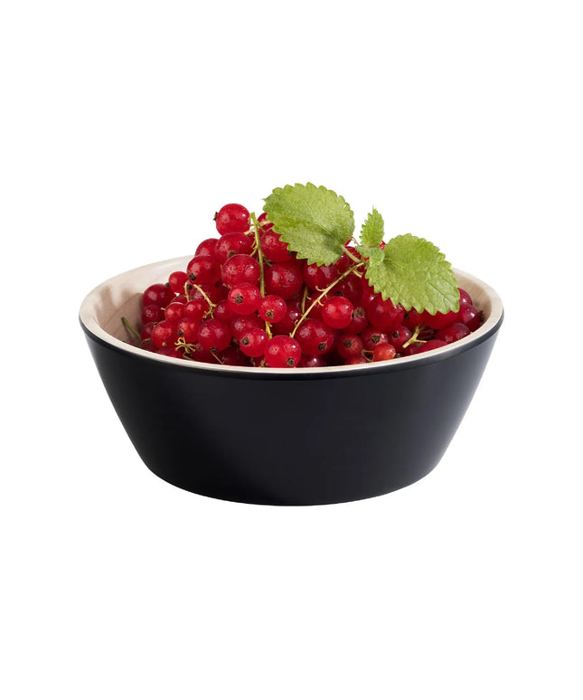 GGM Gastro (6 pcs) Bowl - FRIDA - Melamine - 440ml - square - 150x150mm - Depth: 55mm - Black & Beige