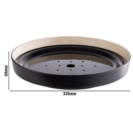 GGM Gastro (6 pcs) Bowl - FRIDA - Melamine - round - 2-piece set - Ø 330mm - Depth: 60mm - Black