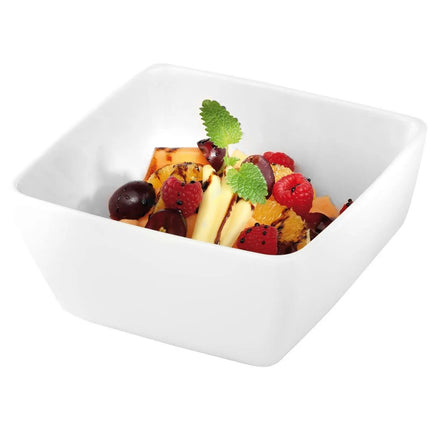 GGM Gastro (6 pcs) Bowl - FRIENDLY - PET - 0.14L - square - 90x90mm - Depth: 40mm - White