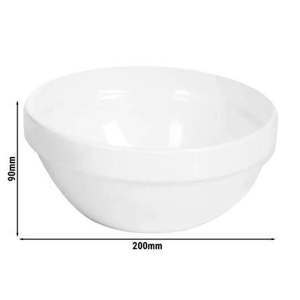 GGM Gastro (6 pcs) Bowl - FRIENDLY - PET - 1.8L - round - Ø 200mm - White