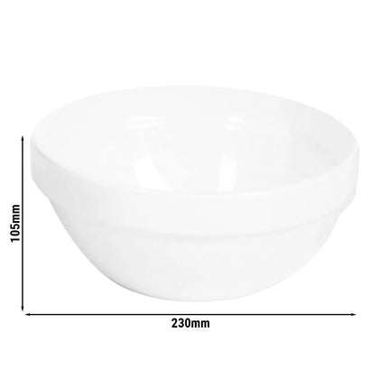 GGM Gastro (6 pcs) Bowl - FRIENDLY - PET - 2.5L - round - Ø 230mm - White