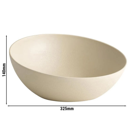 GGM Gastro (6 pcs) Bowl - FROSTFIRE - Aluminium - 3L - round - Ø 325mm - Depth: 140mm - Beige