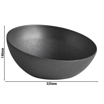 GGM Gastro (6 pcs) Bowl - FROSTFIRE - Aluminium - 3L - round - Ø 325mm - Depth: 140mm - Black