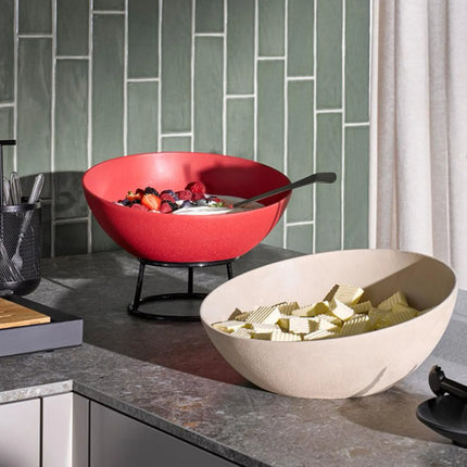 GGM Gastro (6 pcs) Bowl - FROSTFIRE - Aluminium - 3L - round - Ø 325mm - Depth: 140mm - Beige