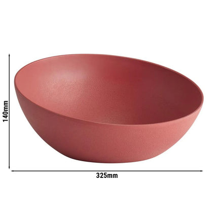 GGM Gastro (6 pcs) Bowl - FROSTFIRE - Aluminium - 3L - round - Ø 325mm - Depth: 140mm - Red