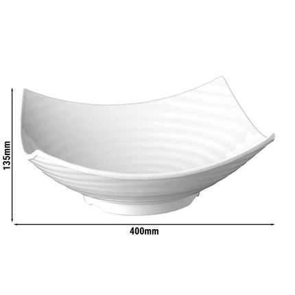 GGM Gastro (6 pcs) Bowl - GLOBAL BUFFET - Melamine - 5L - square - 400x400mm - Depth: 135mm - White