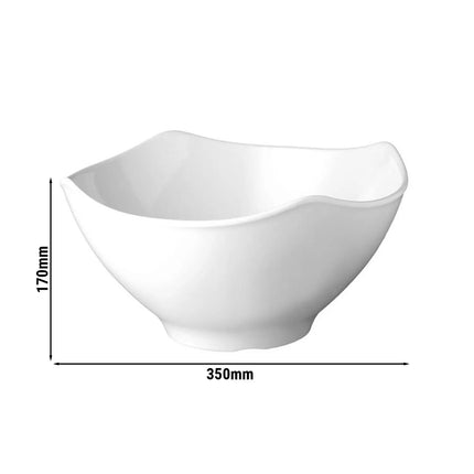 GGM Gastro (6 pcs) Bowl - GLOBAL BUFFET - Melamine - 6L - square - 350x350mm - Depth: 170mm - White