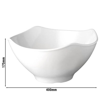 GGM Gastro (6 pcs) Bowl - GLOBAL BUFFET - Melamine - 8L - square - 400x400mm - Depth: 175mm - White