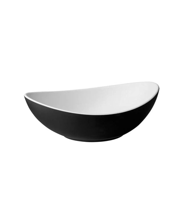 GGM Gastro (6 pcs) Bowl - HALFTONE - Melamine - 0.35L - 175x135mm - Depth: 65mm - Black & White