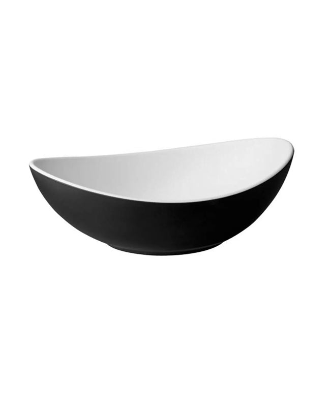 GGM Gastro (6 pcs) Bowl - HALFTONE - Melamine - 0.8L - 240x175mm - Depth: 75mm - Black & White