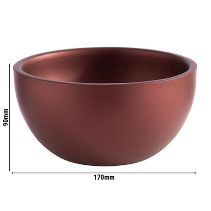 GGM Gastro (6 pcs) Bowl - LEVANTE - Stainless Steel - 0.9L - 170x170mm - Depth: 90mm