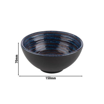 GGM Gastro (6 pcs) Bowl - LOOPS - Melamine - 0.5L - square - 150x150mm - Depth: 70mm - Blue