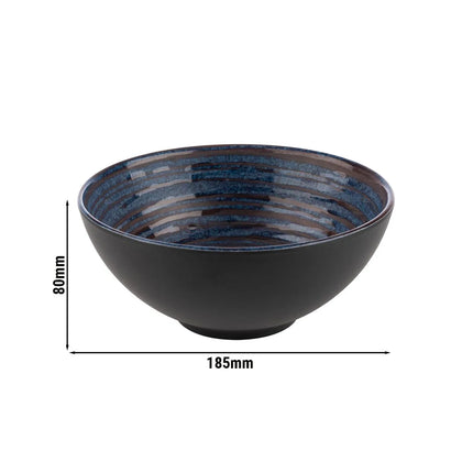 GGM Gastro (6 pcs) Bowl - LOOPS - Melamine - 1.0L - round - Ø 185mm - Blue