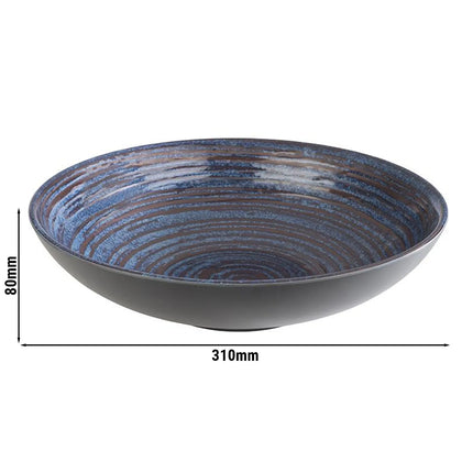 GGM Gastro (6 pcs) Bowl - LOOPS - Melamine - 2L - round - Ø 310mm - Blue