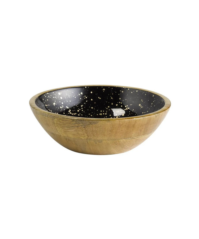 GGM Gastro (6 pcs) Bowl - MANGO - Mango Wood - 1.1L - round - Ø 240mm - Black-Gold