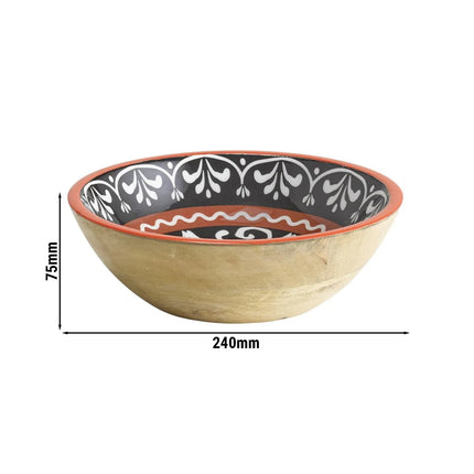 GGM Gastro (6 pcs) Bowl - MANGO - Mango Wood - 1.1L - round - Ø 240mm - Sicily