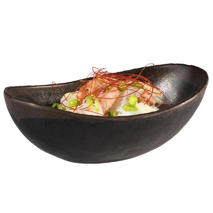 GGM Gastro (6 pcs) Bowl - MARONE - Melamine - 0.25L - 165x100mm - Depth: 55mm - Black/Brown
