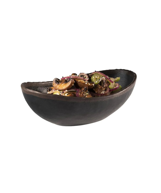 GGM Gastro (6 pcs) Bowl - MARONE - Melamine - 0.60L - 220x130mm - Depth: 75mm - Black/Brown