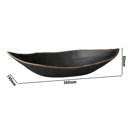 GGM Gastro (6 pcs) Bowl - MARONE - Melamine - 0.9L - 360x190mm - Depth: 80mm - Black/Brown