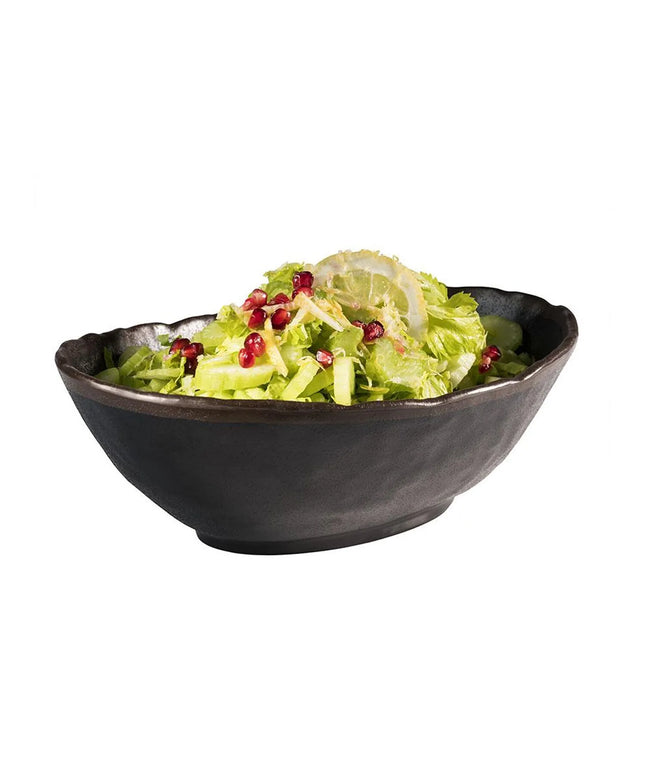 GGM Gastro (6 pcs) Bowl - MARONE - Melamine - 1.4L - 275x190mm - Depth: 90mm - Black/Brown