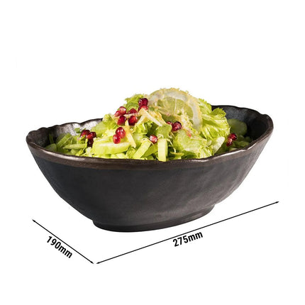 GGM Gastro (6 pcs) Bowl - MARONE - Melamine - 1.4L - 275x190mm - Depth: 90mm - Black/Brown