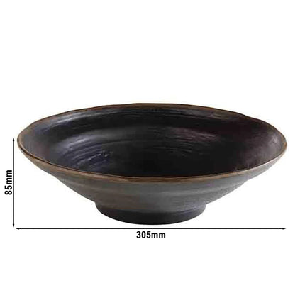 GGM Gastro (6 pcs) Bowl - MARONE - Melamine - 2L - round - Ø 305mm - Black/Brown