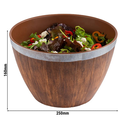 GGM Gastro (6 pcs) Bowl - Melamine - 4.5L - 250x250mm - Depth: 160mm - Brown - passend für 85250