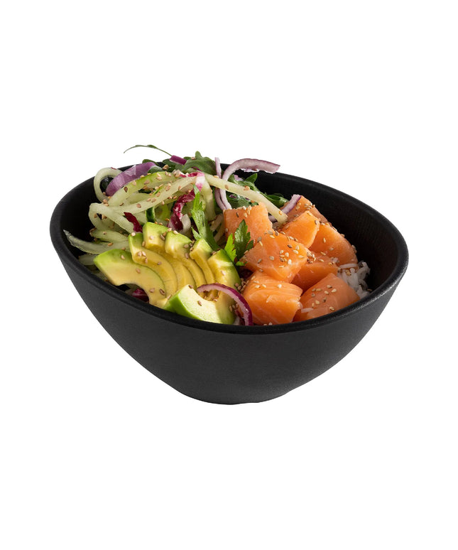 GGM Gastro (6 pcs) Bowl - NERO - Melamine - 0.5L - 190x165mm - Depth: 90mm - Black