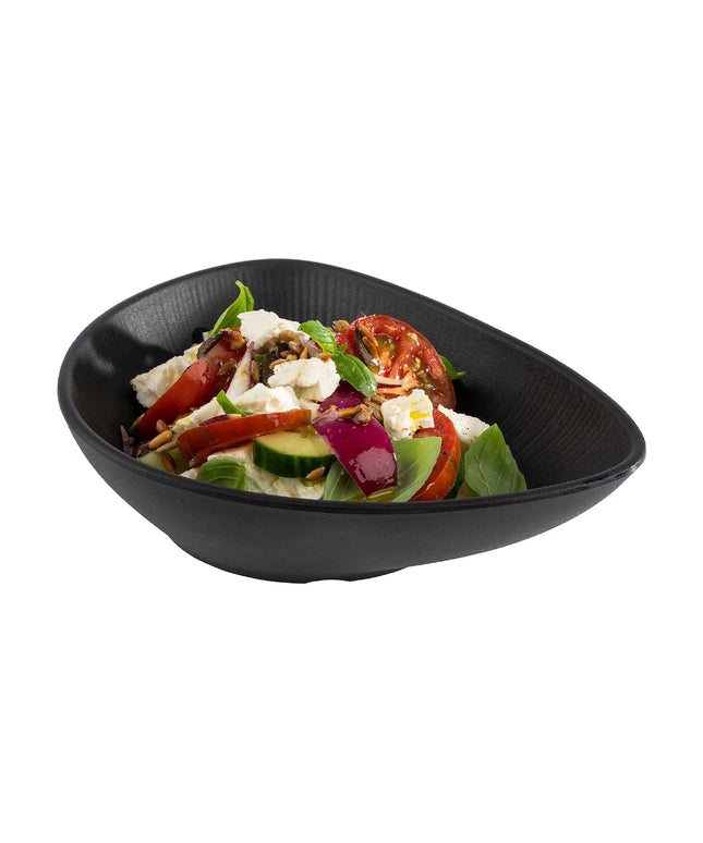 GGM Gastro (6 pcs) Bowl - NERO - Melamine - 0.6L - 230x180mm - Depth: 50mm - Black